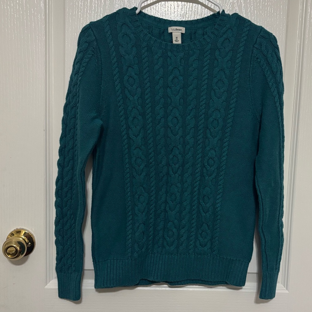 LL Bean cable knit sweater